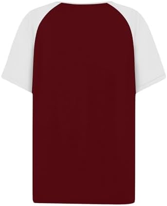 21hjvysnjal. ac .jpg Sommer Bequeme Damen Kurzärmel V-Ausschnitt Knopf T-Shirts Lässiges Elegant Farbverlaufs Print Business Tops | Damen Ku