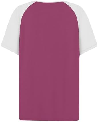 21bvgvcynal. ac .jpg Sommer Bequeme Damen Kurzärmel V-Ausschnitt Knopf T-Shirts Lässiges Elegant Farbverlaufs Print Business Tops | Damen Ku
