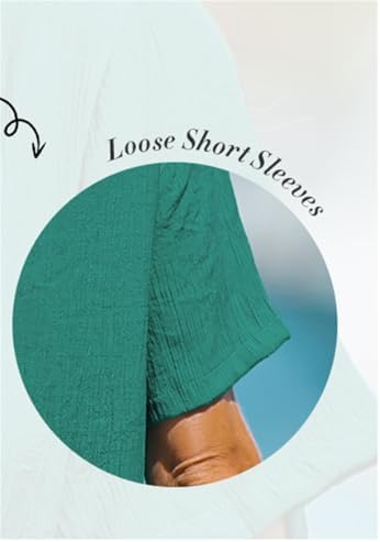 311k6nkev8l. ac .jpg Sommerkleider Damen V-Ausschnitt locker einfarbig lässig T-Shirt Kleid Knopfleiste Schwimmvertuschung | Sommerkleider D