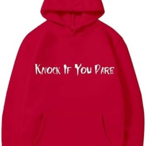 HOOUDO Damen Hoodie mit blutigem Buchstaben für den Alltag und Halloween, lässig und hübsch, Größe L Weiß Trompetenaerme