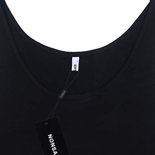 31kuf9kjvnl. ac .jpg NONSAR Damen Sommer Tunika Tank Topsựa-sizing Loose Fit Ärmellose Shirt
