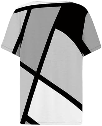 31lydnpcdpl. ac .jpg Sommer Bequeme Damen Kurzärmel V-Ausschnitt Knopf T-Shirts Lässiges Elegant Farbverlaufs Print Business Tops | Damen Ku