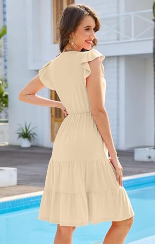 31tgejbjbbl. ac .jpg Sommerkleid Damen Elegant Freizeitkleid V-Ausschnitt Viscosa