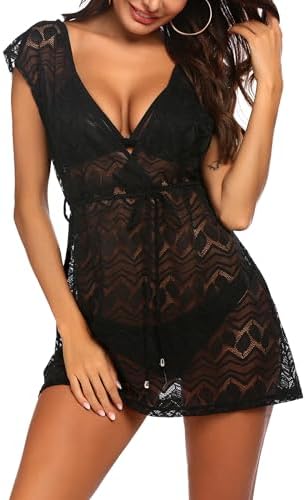 4133ah81enl. ac .jpg AI'MAGE Damen Spizte Strandkleid Einzigartig SommerkleidSexy Peros Bademode