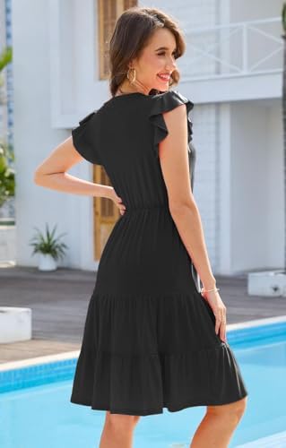 414x7ozwb4l. ac .jpg Sommerkleid Damen Elegant Freizeitkleid V-Ausschnitt Viscosa