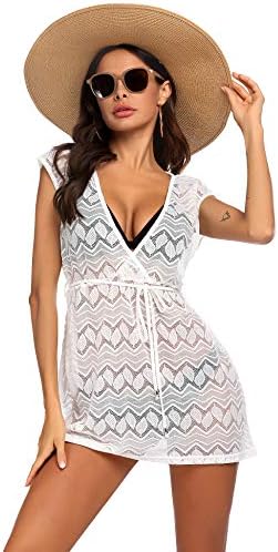41eq9qa9cxl. ac .jpg AI'MAGE Damen Spizte Strandkleid Einzigartig SommerkleidSexy Peros Bademode