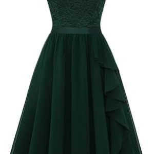 Wedtrend Elegant Cocktailkleid Damen Knielang für Hochzeit A Linie Rüschenanguages: German