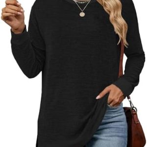 Cuptacc Damen Pullover Langarmshirt Rundhalsausschnitt OEKO-TEX STANDARD 100 Elegant Farbabstimmung