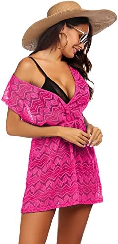 41jlxgtiyil. ac .jpg AI'MAGE Damen Spizte Strandkleid Einzigartig SommerkleidSexy Peros Bademode