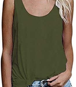 NONSAR Damen Sommer Tunika Tank Topsựa-sizing Loose Fit Ärmellose Shirt