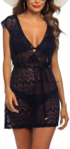41w7herzujl. ac .jpg AI'MAGE Damen Spizte Strandkleid Einzigartig SommerkleidSexy Peros Bademode