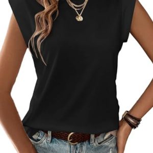 Zeagoo Top Damen Basic Tanktop Sommerlocker Rundhals Einfarbig Oberteile