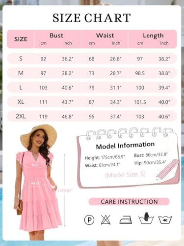 41edlin5vbl. ac .jpg Sommerkleid Damen Elegant Freizeitkleid V-Ausschnitt Viscosa