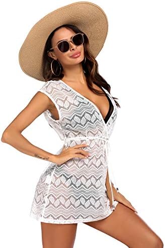 41evnvjxfel. ac .jpg AI'MAGE Damen Spizte Strandkleid Einzigartig SommerkleidSexy Peros Bademode