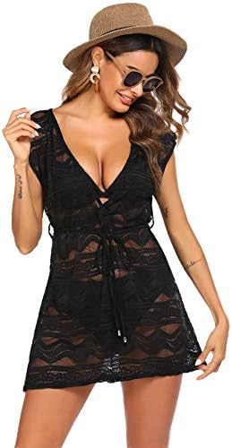 41mc02uao9l. ac .jpg AI'MAGE Damen Spizte Strandkleid Einzigartig SommerkleidSexy Peros Bademode
