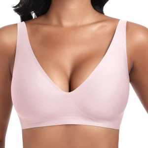 Jiuday Push Up BH ohne Bügel für Damen mit starker Halt und komfortabler Trage für große Brüste | Jiuday Seamlesser Sof