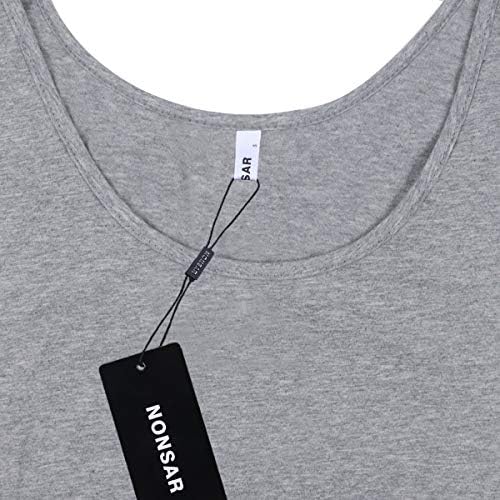 51mhuzrprxl. ac .jpg NONSAR Damen Sommer Tunika Tank Topsựa-sizing Loose Fit Ärmellose Shirt