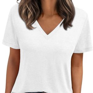 Cuptacc Damen Basic Shirt Oberteile Sommerkurzarm Casual Top OEKO-TEX STANDARD 100