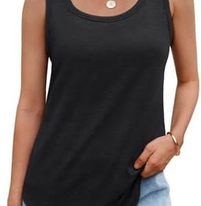 DUOEASE Sommer Tank Top für Damen 2025 Basic Ärmellose Rundhals Elegant OEKO-TEX STANDARD 100