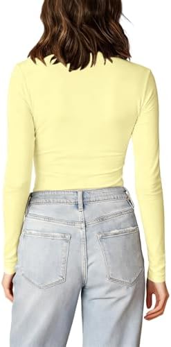 310bbcxcfl. ac 1.jpg Cuptacc Langarmshirt Pullover Damen Basic Einfarbig Slim Fit Home Freizeit