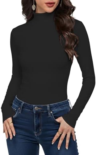 318itbdn8gl. ac 1.jpg Cuptacc Langarmshirt Pullover Damen Basic Einfarbig Slim Fit Home Freizeit