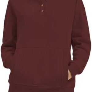 Cuptacc Damen Stehkragen Sweatshirt Mit Taschen Herbst Winter