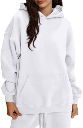 31arn2okoql. ac .jpg Generisch Lässige Leichte Jogginganzug Damen Loose Fit Sport Kapuzenpullover Oversize Langarm Gelb Groß Kleiner Standard