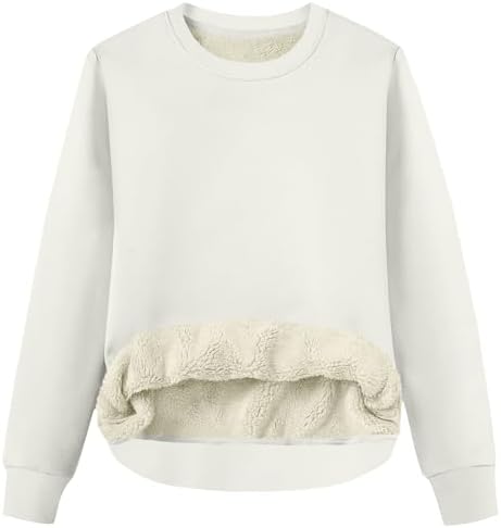 31bowurgc6l. ac .jpg RLEHJN Fleecepullover Damen WinterWarm Gefüttert mit Tasche