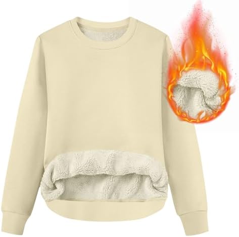 31bwes1zjjl. ac .jpg RLEHJN Fleecepullover Damen WinterWarm Gefüttert mit Tasche