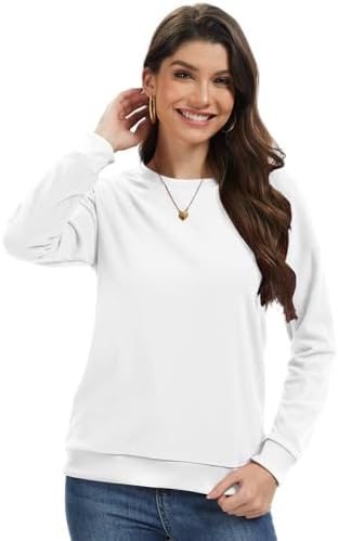 31dlmh1tzhl. ac 2.jpg Cuptacc Damen Sweatshirt Rundhals Pullover Kontrast Tunika Langarm