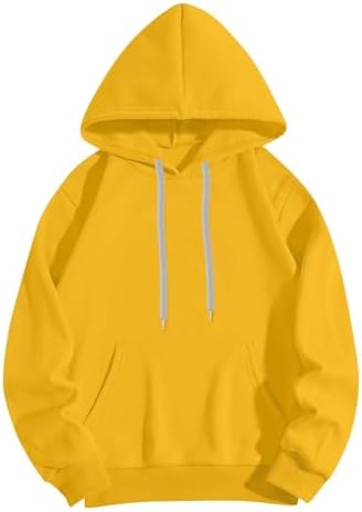 31doboimnfl. ac .jpg Generisch Lässige Leichte Jogginganzug Damen Loose Fit Sport Kapuzenpullover Oversize Langarm Gelb Groß Kleiner Standard