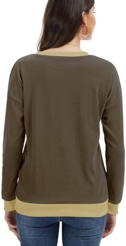 31fpdpnerml. ac 2.jpg Cuptacc Damen Sweatshirt Rundhals Pullover Kontrast Tunika Langarm