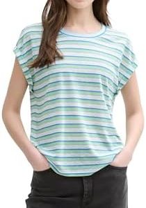 TOM TAILOR Denim Damen T-Shirt mit Streifenmuster für aktiveWomen imEveryday-Business | TOM TAILOR Denim Damen T-Shirt