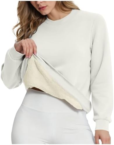 31jnzomixl. ac .jpg RLEHJN Fleecepullover Damen WinterWarm Gefüttert mit Tasche