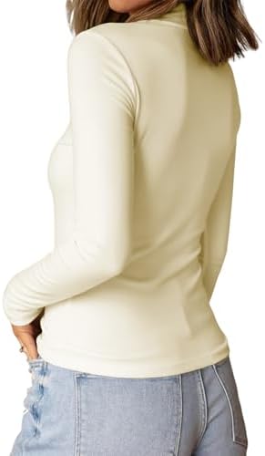 31kdqdzu3zl. ac 1.jpg Cuptacc Langarmshirt Pullover Damen Basic Einfarbig Slim Fit Home Freizeit