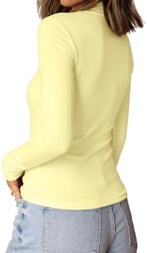 31krb4pxf8l. ac 1.jpg Cuptacc Langarmshirt Pullover Damen Basic Einfarbig Slim Fit Home Freizeit