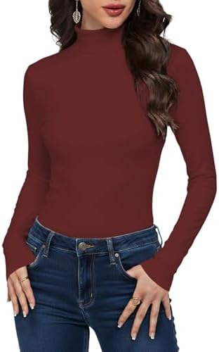 31oenvxivfl. ac 1.jpg Cuptacc Langarmshirt Pullover Damen Basic Einfarbig Slim Fit Home Freizeit