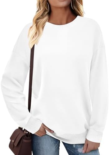 31qaegf1c9l. ac 2.jpg Cuptacc Damen Sweatshirt Rundhals Pullover Kontrast Tunika Langarm