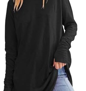 Cuptacc Damen Langarmshirt Einfarbig Herbst Mode Top OEKO-TEX