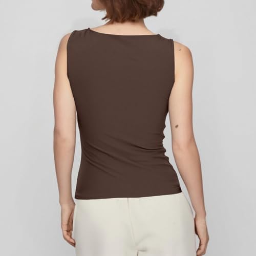 31v5cnrvjll. ac .jpg Generisch Lässiges Tanktop für Damen zur perfekten Layering-Möglichkeit aus Rippstrick | Schmale Passform generisches D