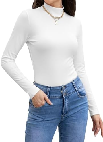 31x34pwowjl. ac 1.jpg Cuptacc Langarmshirt Pullover Damen Basic Einfarbig Slim Fit Home Freizeit