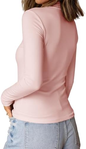 31yiywqcil. ac 1.jpg Cuptacc Langarmshirt Pullover Damen Basic Einfarbig Slim Fit Home Freizeit