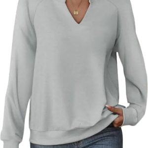 Cuptacc Damen Elegant Pullover V-Ausschnitt Weich Herbst Mode OEKO-TEX