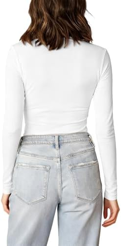 31cbjv7tsl. ac 1.jpg Cuptacc Langarmshirt Pullover Damen Basic Einfarbig Slim Fit Home Freizeit