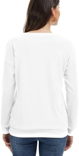 31eqhysfcl. ac 2.jpg Cuptacc Damen Sweatshirt Rundhals Pullover Kontrast Tunika Langarm