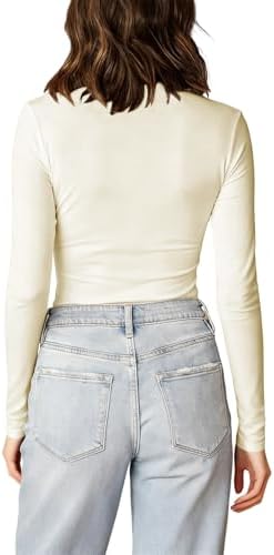 31kwdgt18dl. ac 1.jpg Cuptacc Langarmshirt Pullover Damen Basic Einfarbig Slim Fit Home Freizeit