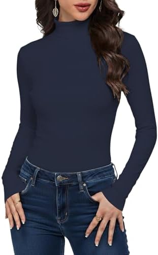 31ll6giatzl. ac 1.jpg Cuptacc Langarmshirt Pullover Damen Basic Einfarbig Slim Fit Home Freizeit