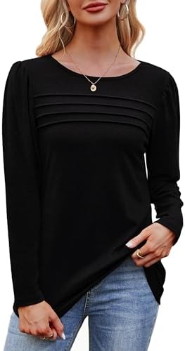 31ttb600sil. ac .jpg Cuptacc Damen Langarmshirt Rundhals Locker Oberteile Mit Knöpfen