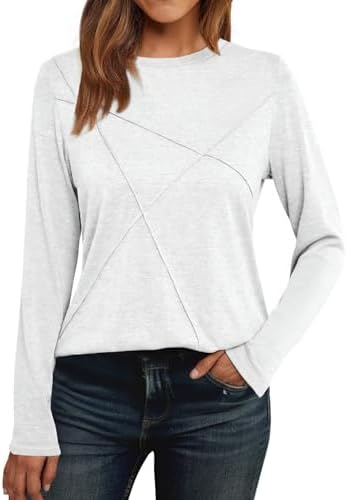 31u5zzo1tgl. ac 2.jpg Cuptacc Langarmshirt Damen Rundhalsausschnitt Chic Mit Falten OEKO-TEX STANDARD 100