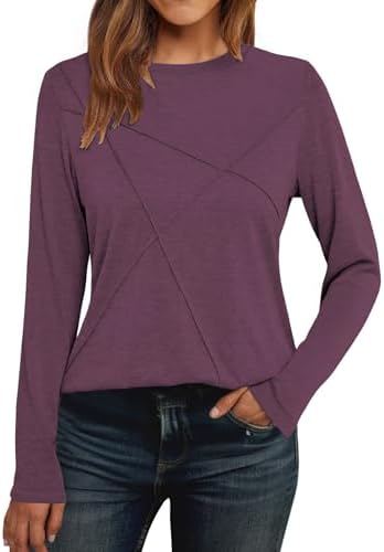 31uklsqbltl. ac 2.jpg Cuptacc Langarmshirt Damen Rundhalsausschnitt Chic Mit Falten OEKO-TEX STANDARD 100